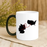 Magische Tasse mit Thermo-Farbwechsel und personalisiertem Namen – witzige Geschenkidee von Love & Faith