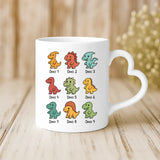 Weiße Tasse mit Herzhenkel und personalisiertem Namen – romantische Geschenkidee von Love & Faith