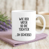 Weiße Tasse mit personalisiertem Spruch und Namen – individuelle Geschenkidee von Love & Faith