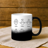 Magische Tasse mit Thermo-Farbwechsel und personalisiertem Namen – witzige Geschenkidee von Love & Faith