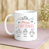 Personalisierte Tasse Omas Schutzengel mit Foto für Oma & Opa – Motiv 3
