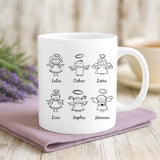 Weiße Tasse mit personalisiertem Spruch und Namen – individuelle Geschenkidee von Love & Faith