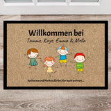Personalisierte Fussmatte 60x40cm Willkommen mit Namen von Love & Faith