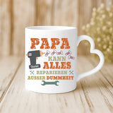 Weiße Tasse mit Herzhenkel und personalisiertem Namen – romantische Geschenkidee von Love & Faith