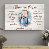 horizontale Leinwand zur Geburt mit Foto für Eltern personalisiert von Love & FaithLeinwand zur Geburt mit Foto für Eltern personalisiert von Love & Faith