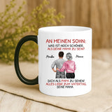 Magische Tasse mit Thermo-Farbwechsel Weiße Tasse zum Vatertag – Papa Geschenkidee personalisiert von Love & Faith