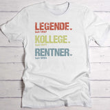 weißes Rentner T-Shirt mit Namen personalisiert von Love & Faith