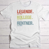 weißes Rentnerin T-Shirt für Frau mit Namen personalisiert von Love & Faith