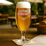 Personalisiertes Pils Bierglas 330ml - mit "Papas Bier" Aufdruck personalisiert gedruckt von Love & Faith