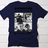Navy Unisex T-Shirt mit Supermama Backprint und eigenem Foto personalisierte Geschenkidee von Love & Faith