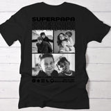 Schwarzes Frauen T-Shirt mit Supermama Backprint und eigenem Foto personalisierte Geschenkidee von Love & Faith
