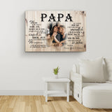 An unseren Papa - Eltern-Leinwand