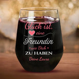 Weintumbler für Freundin mit mit Namen und persönlichem Text gestalten von Love & Faith