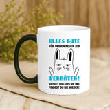 Magische Tasse mit Thermo-Farbwechsel zur Verabschiedung von Kollegen mit Namen personalisierte individuelle Geschenkidee von Love & Faith