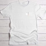 weißes T-Shirt Brustdruck "Bundesinstitut für Lecker Bierchen" als personalisiertem Spruch als Sommer Geschenkidee von Love & Faith