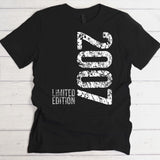 Personalisiertes T-Shirt mit Geburtstag mit Limited Edition in schwarz mit eigenem Design gedruckt von Love & Faith