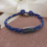 Für dich - Personalisiertes Segeltau Armband mit Namen und Symbol unisex