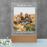 transparenter Acrylaufsteller mit eigenen Fotos und personalisiertem Text von Love & Faith