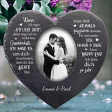 Mein Happy End - Paar-Schieferherz