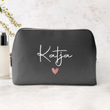 Mein Krimskrams - Personalisierte PU Kosmetiktasche mit Namens-Glanzfolie