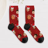 Frohes Fest - Personalisierte Socken mit eigenem Fotoupload als Weihnachtsgeschenk