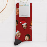 Frohes Fest - Personalisierte Socken mit eigenem Fotoupload als Weihnachtsgeschenk