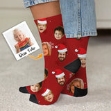 Frohes Fest - Personalisierte Socken mit eigenem Fotoupload als Weihnachtsgeschenk