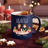 Weihnachtstasse für bis 6 Frauen-Illustrationen personalisieren als Weihnachtsgeschenk von Love & Faith