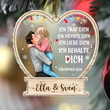 Personalisierter Weihnachtsbaumschmuck mit Namen für Paare – Ich behalte Dich – Motiv 2