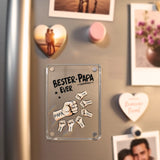 Acrylmagnet für Kühlschrank für bester Papa Geschenk personalisiert von Love & Faith