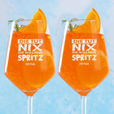 Die tut nix - Personalisiertes Weinglas mit Gravur und Namen für Sommergetränke