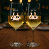 Personalisiertes Weinglas 2er Set für beste Freundinnen zu Silvester personalisiert von Love & Faith