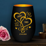 Unsere Herzen - Paar-Windlicht