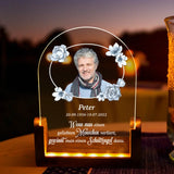runder LED Aufsteller für Trauer Andenken für Verstorbene - Geschenkidee für Mama von Love & Faith