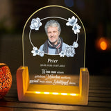 runder LED Aufsteller für Trauer Andenken für Verstorbene - Geschenkidee für Mama von Love & Faith