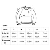 Größentabelle Offizieller Kuschelpulli mit Fotos für Paare personalisiert gestalten mit Love & Faith