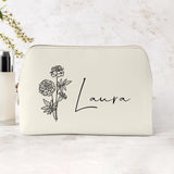 3l elfenbein Kosmetiktasche aus PU Leder mit Name personalisiert von Love & Faith personalisiert