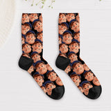 Socken mit eigenen Fotos im Cartoon Stil 35-38 individuell gedruckt von Love & Faith