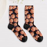 Socken mit eigenen Fotos im Cartoon Stil 35-38 individuell gedruckt von Love & Faith