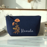 Deine Blume - Individuelle Kosmetiktasche Filz