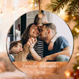 Personalisierbarer Weihnachtsbaumanhänger mit eigenem Foto für Familie zu Weihnachten von Love & Faith