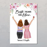 Personalisiertes Poster für Besties und Schwestern mit Illustration