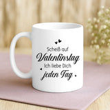 Personalisierte Tasse mit Druck zum Valentinstag für Paare – Mein Valentinsgruß – Motiv 3