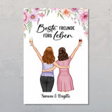 Personalisiertes Poster für Besties und Schwestern mit Illustration