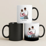 Magische Tasse mit Thermo-Farbwechsel und personalisiertem Namen – witzige Geschenkidee von Love & Faith