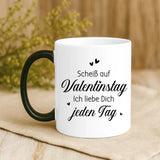 Magische Tasse mit Thermo-Farbwechsel und personalisiertem Namen – witzige Geschenkidee von Love & Faith