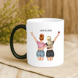 Personalisierte Tasse mit Druck für beste Freundinnen – Besties statt Blumen – Motiv 9