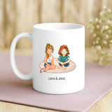 Personalisierte Tasse mit Druck für beste Freundinnen – Rosen welken, Besties bleiben – Motiv 3