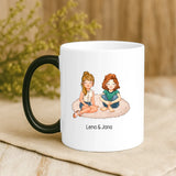 Weiße Tasse als Valentinstagsgeschenk für die BFF – individuelle Geschenkidee von Love & Faith