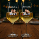 2er Set Personalisierte Foto Weingläser für Partner zum Jahrestag von Love & Faith